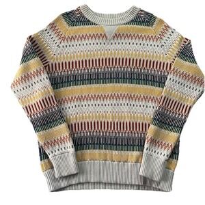 Mossimo Mens Fair Isle‎ Pulllover Sweater Medium Knit Multicolor Jumper Nordic